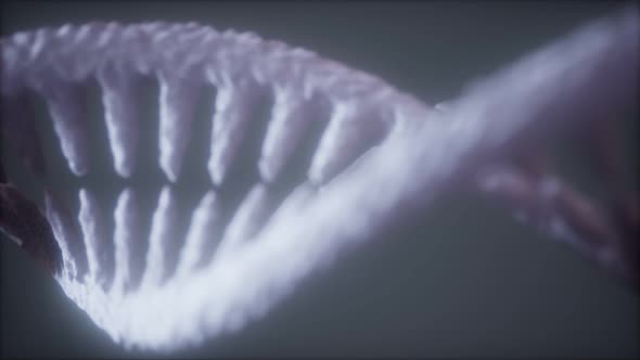 Bright Particulate 3D Rendered DNA