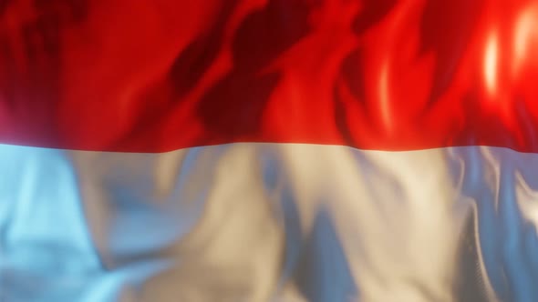 Indonesia Flag with Edge Bump