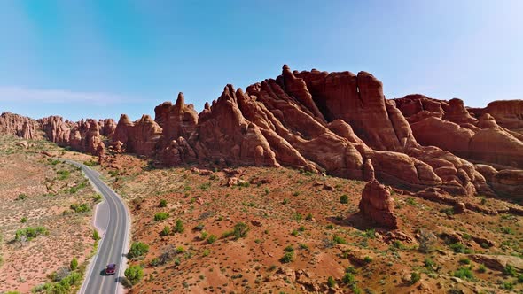 Red Alien Rock Formation Mojave Desert Wilderness