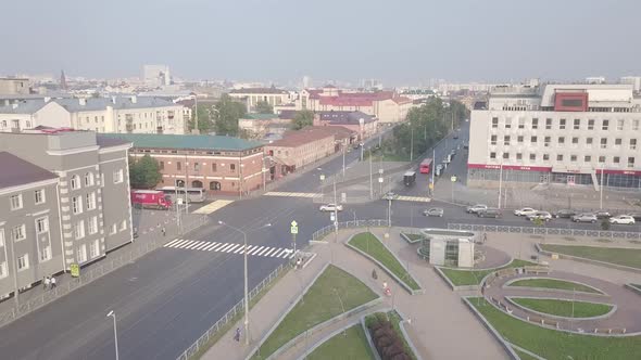 A street in Kazan near the square in front of the train station