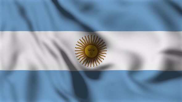 Argentina Flag Animation Loop Background