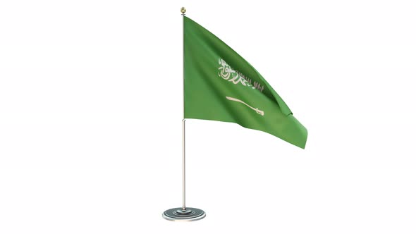 Saudi Arabia Small Flag Pole Loops With Alpha