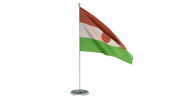 Niger Small Flag Pole Loops With Alpha