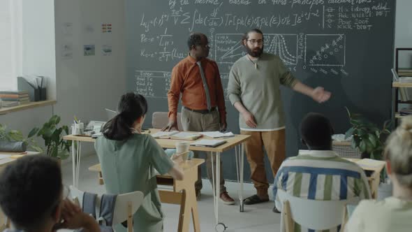 College Student Giving Speech during Class Time