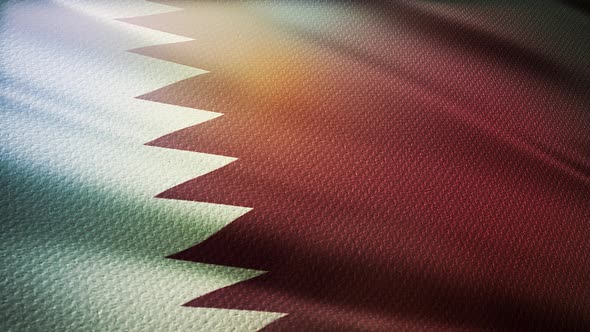 fabric pattern waving Qatar flag of