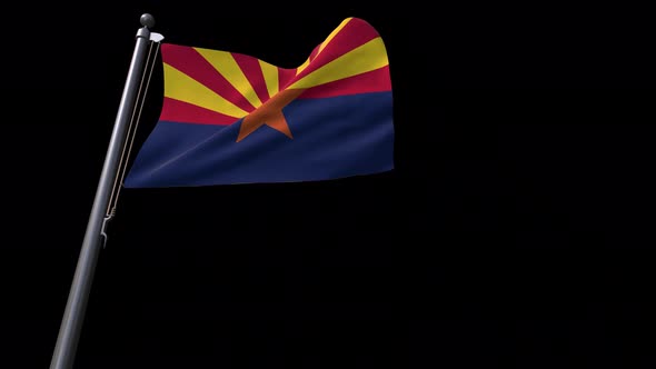 Arizona State Flag  With Alpha Channel 4K