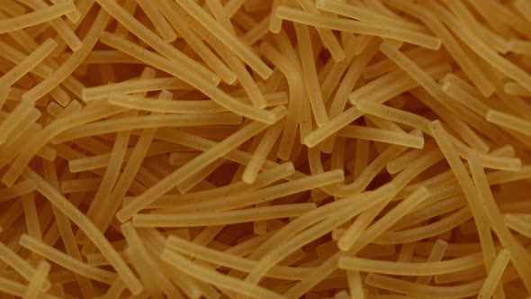 Dry Pasta Closeup Rotate in a Circle