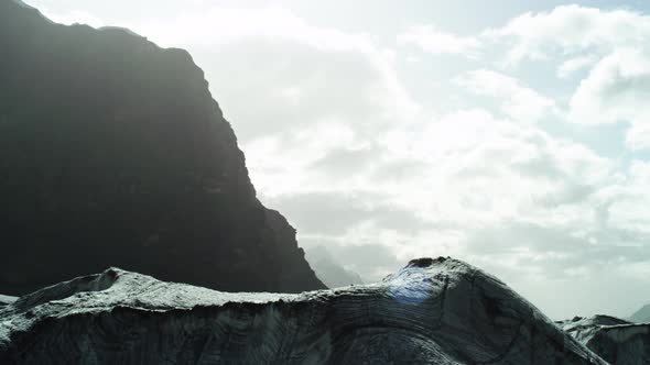 A View Of The Snow-covered Mountains