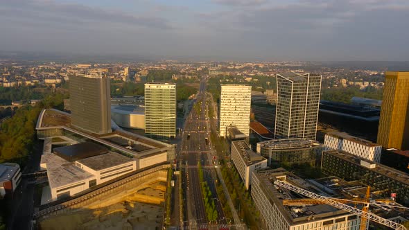 JFK Luxembourg Kirchberg Drone footage