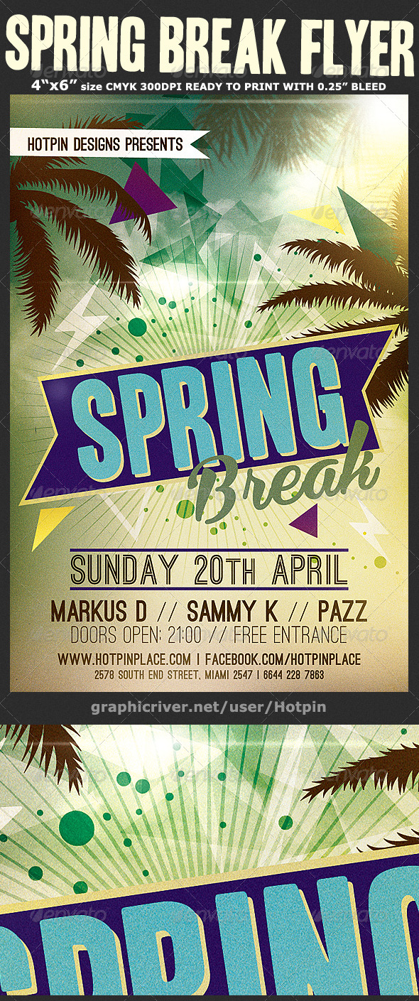 Spring Break Flyer Template v3