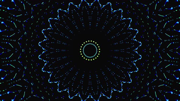 abstract light governing blue color, kaleidoscope