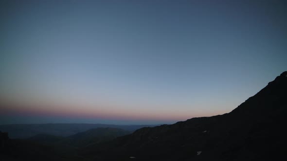 8K Stars in Sky Transition From Day to Night in Evening