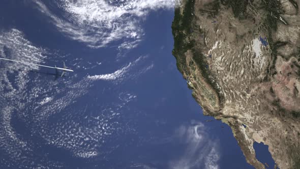 Airliner Flying To Palo Alto From West alt