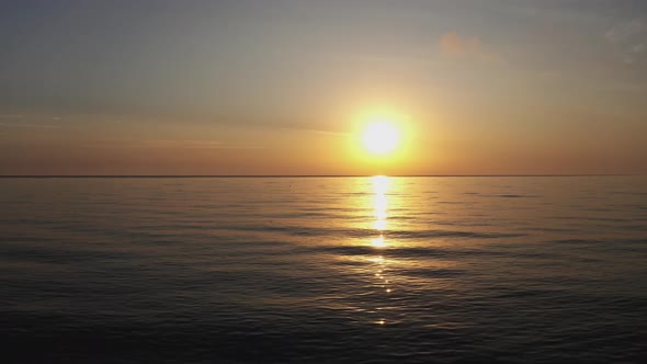 Sea Waves on a Beautiful Sea in the Morning