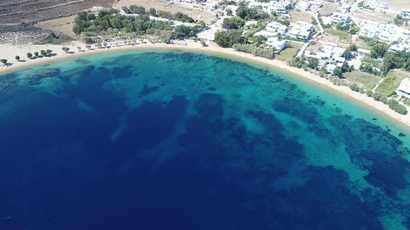 Serifos island in the Cyclades in Greece seen from the sky