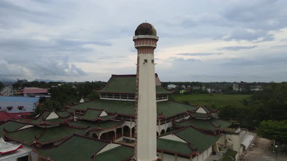 Drone view on Chinese Mosque in Kelantan