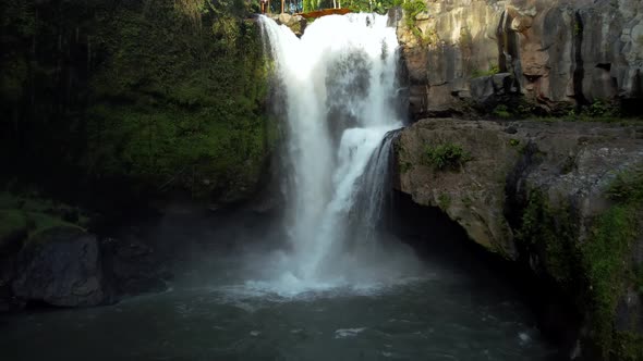 Epic Tegenungan Waterfall Aerial