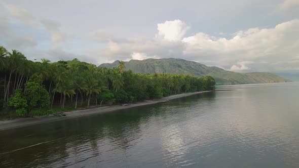 Aerial Video over Tropical Island