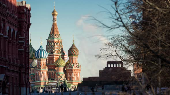 St. Basil's Cathedral, view between the Mausoleum and the Historical Museum