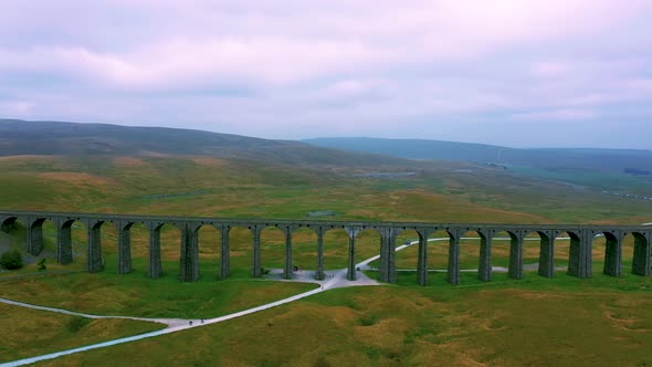 Ribblehead Viaduct Yorkshire Dales Aerial Drone Sc05