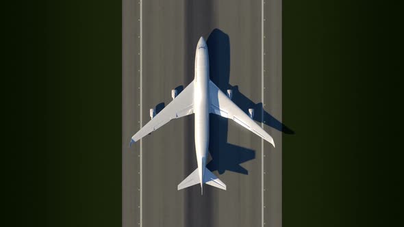 Satellite View of Taking Off Airplane alt