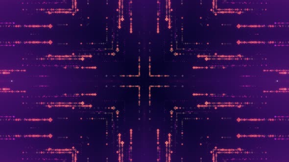 Purple Abstract Light Symmetrical Pattern Background for VJ Loop