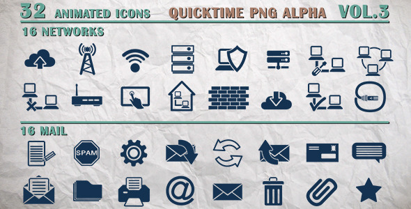 Info Icons - Mail and Networks