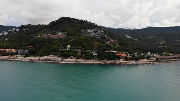 Beautiful high view of nature with sea ocean