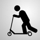 Figure Pushing on a Scooter - VideoHive Item for Sale
