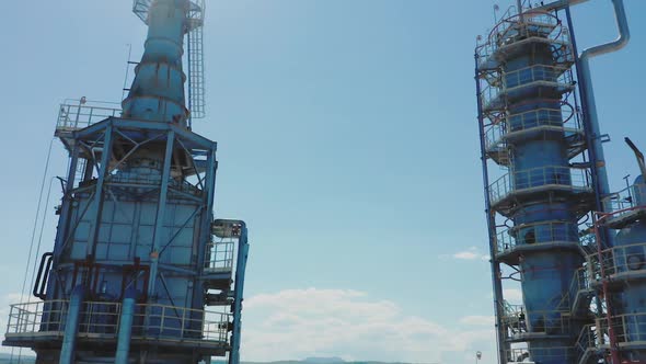 Aerial View of Oil Refinery