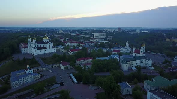 The Center Of The City Of Vitebsk At Sunrise