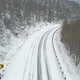 Snow Covered Highway Road in Mountains - VideoHive Item for Sale