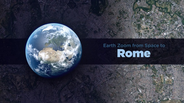 Rome (Italy) Earth Zoom to the City from Space