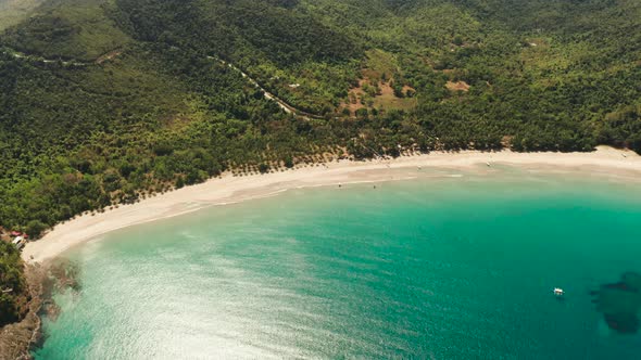 Tropical Beach with White Sand, View From Above