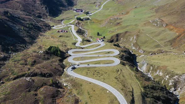 Julier Pass, Surses, Switzerland. Natural scenery in the highlands.