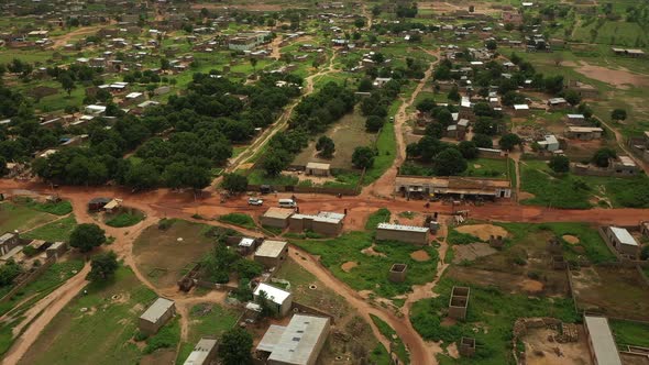 Africa Mali Village Aerial View 