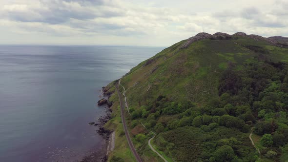 Aerial View of Bray Head in County Wicklow Ireland