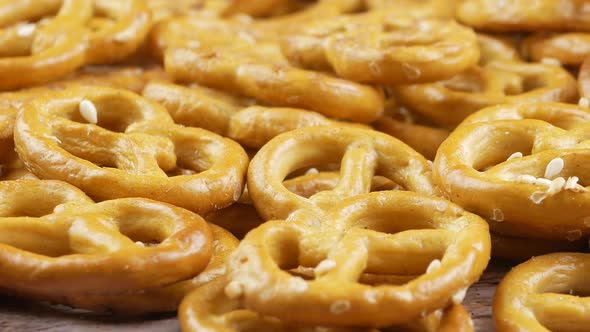 cookies pretzels close up