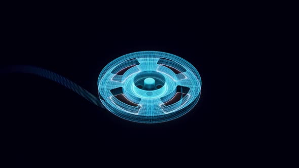 Film Reel Hologram Rotating Hd