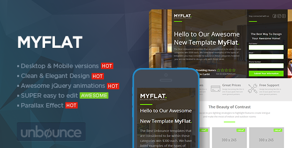 MYFLAT - Real Estate Unbounce Template