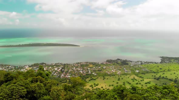 Amazing Aerial View of Mauritius Africa