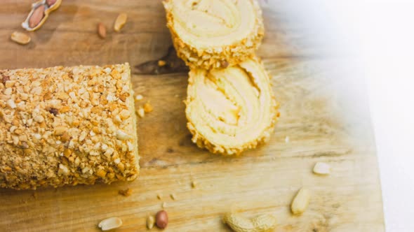 Peanut Roll Cake