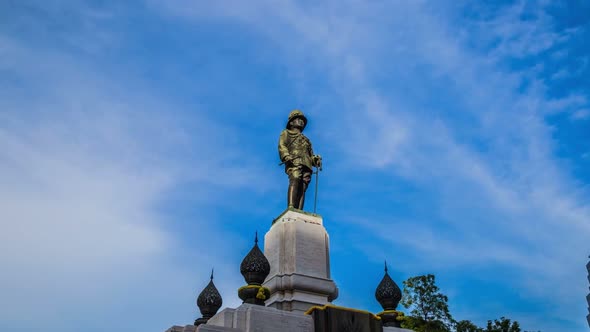 Bangkok Street and Temple Timelapse in Thailand