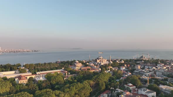 aerial view of HagiaSophia