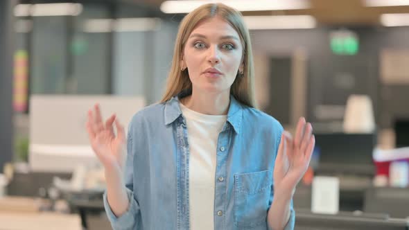 Young Woman Talking on Video Call