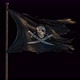 Pirate Flag Mid Shot Looping A 4K - VideoHive Item for Sale