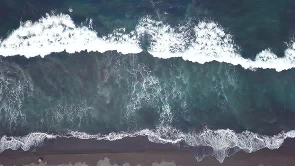 Top view of sea coast