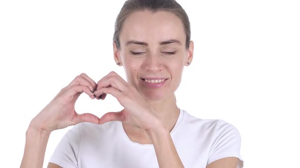 Heart Sign By Woman Hands Gesture