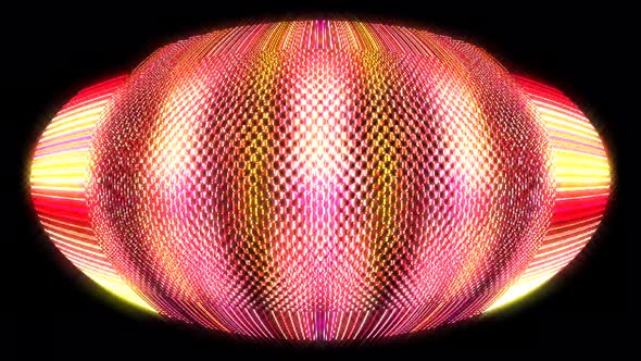 animated round shape pink color dots flashing lights, on a black background