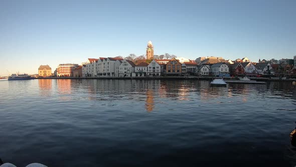 Stavanger port in the evening